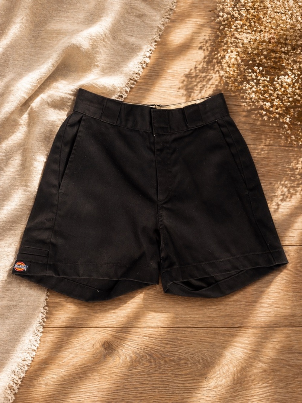 Dickies Black Women's Flat Front Work Shorts